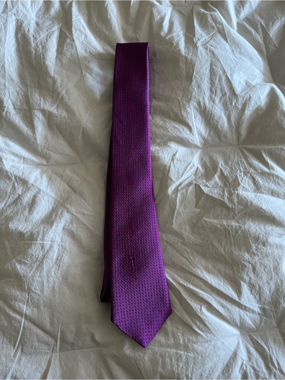 rag & bone Purple Blue Dot 100% Silk Skinny Tie